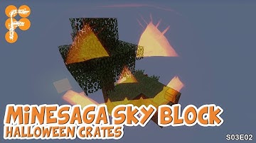 Minesaga Skyblock S03E02: Halloween Crates