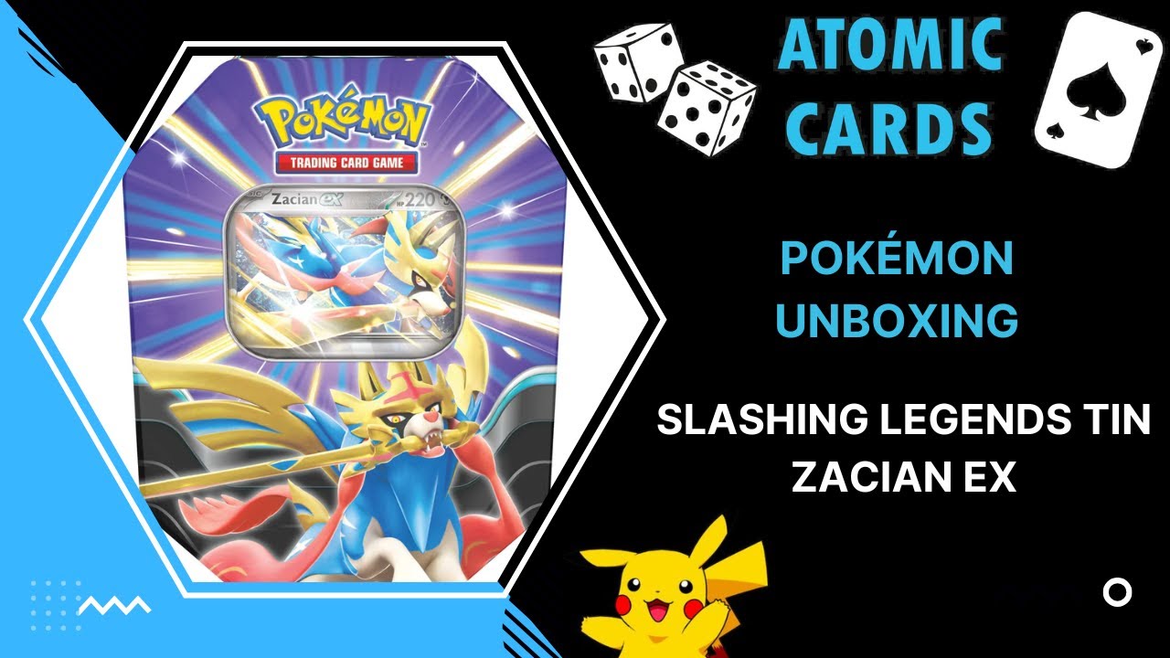 Pokémon Opening - Slashing Legends Zacian ex Tin