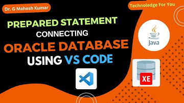 PREPARED STATEMENT CONNECTING ORACLE DATABASE USING VS CODE