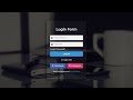 Amazing Transparent Login Form UI Design | HTML CSS & Javascript