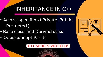 inheritance in c++ |types of public specifiers |how to use inheritance in c++ | c++ series video 16