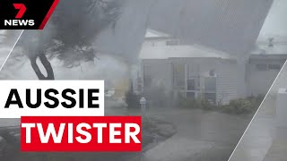 Bunbury tornado caught on camera ripping through buildings | 7 News Australia