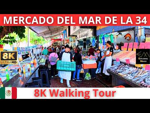 Caminando en GUADALAJARA 2026 por EL MERCADO DEL MAR DE LA 34 en CUARESMA 8K 🇲🇽