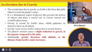 Lecture 57 | Geophysical Methods, Gravity Methods #swayamprabha
