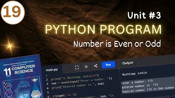 Lecture#19 | Unit#3 | Python Program to print whether a number is Even, Odd or Zero #exam #nbf #code