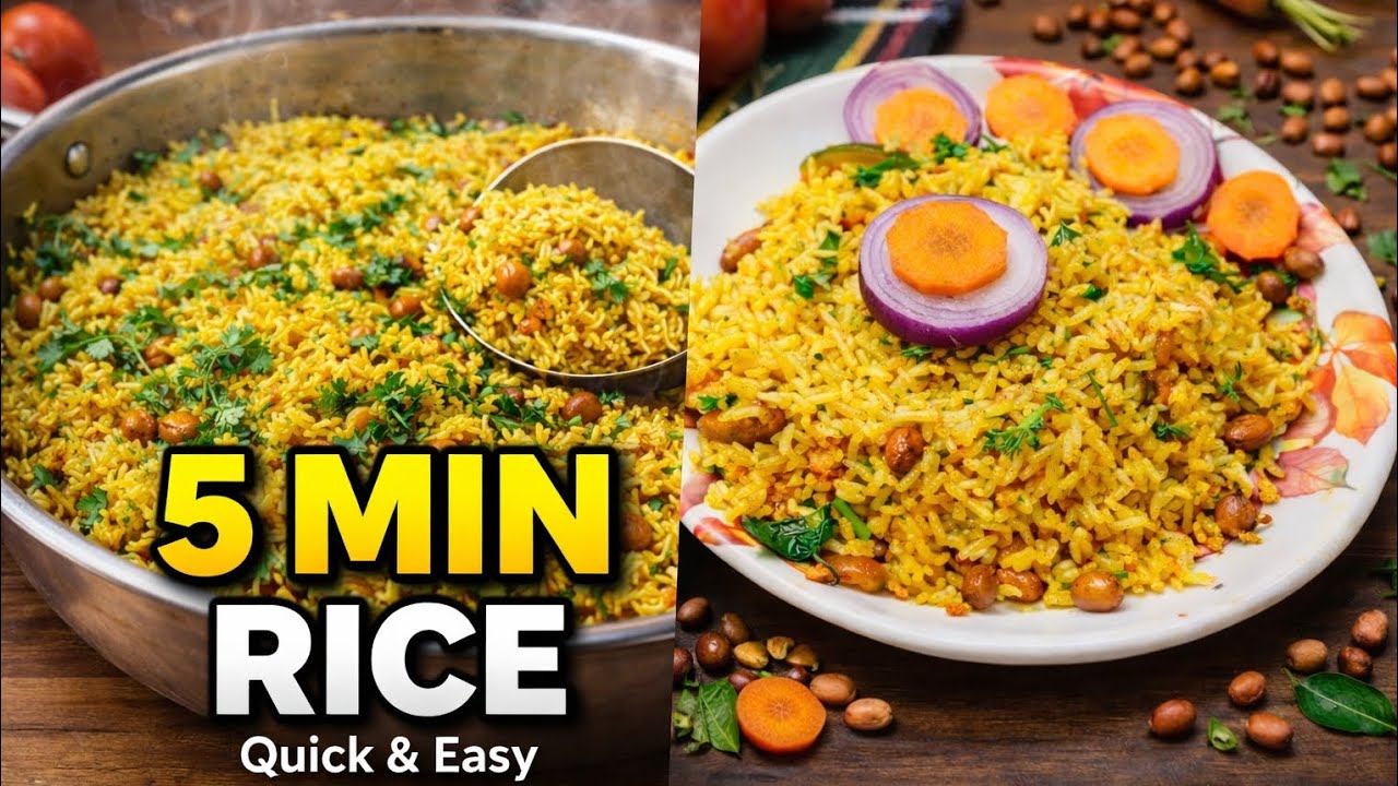 మిగిలిన అన్నం పడేయకండి! 5 నిమిషాల్లో ఇలా చేస్తే మళ్లీ మళ్లీ అడుగుతారు 😍 | Avakaya Rice Recipe