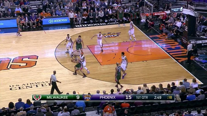 Kendall Marshall Highlights Bucks vs. Suns 12.15.2014 - 2 Points, 1 Assist