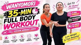 Wanyomori 35-MIN Silent Home Workout 🔥 5 Easiest Exercises for Beginners | 100% Weight Loss!✅️👍