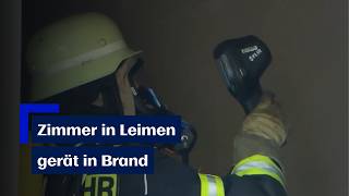 Zimmerbrand in Leimen – Ursache noch unklar