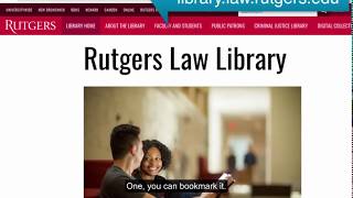 Introduction to the Law Library website