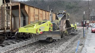 Reading and Northern Work Train in Jim Thorpe, PA | Ballast Dumping, Spreading, and Tamping