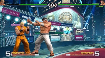 KOF XIV Goro 4 Frame Safe Jump after Corner Chou Oosoto-Gari (dp+K)