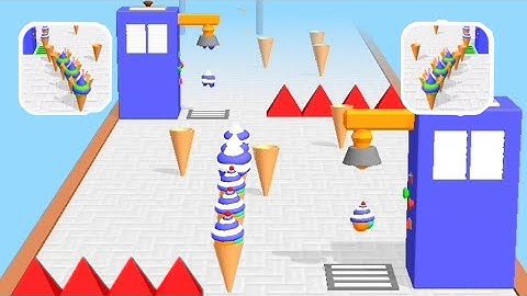 Ice Cream Stack Run🍦||New Gameplay (iOS & Android) Walkthrough part 1