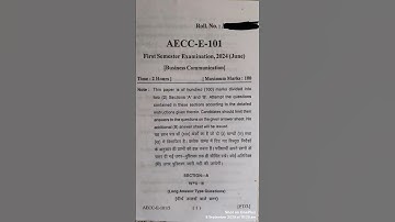 UOU Open University.. #BA 1st semester,, #AECC-E-101, #{Business communication} paper first year...