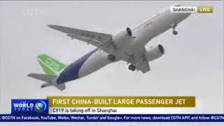 First China built large passenger aircraft take off || COMAC C919