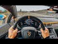 POV: Lamborghini Aventador Ultimae Roadster by Novitec on German Autobahn