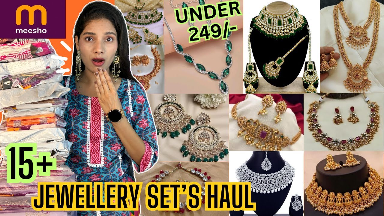 "Exquisite Finds🤩Meesho Jewelry Set Haul Unveiled!" Necklace’s Choker