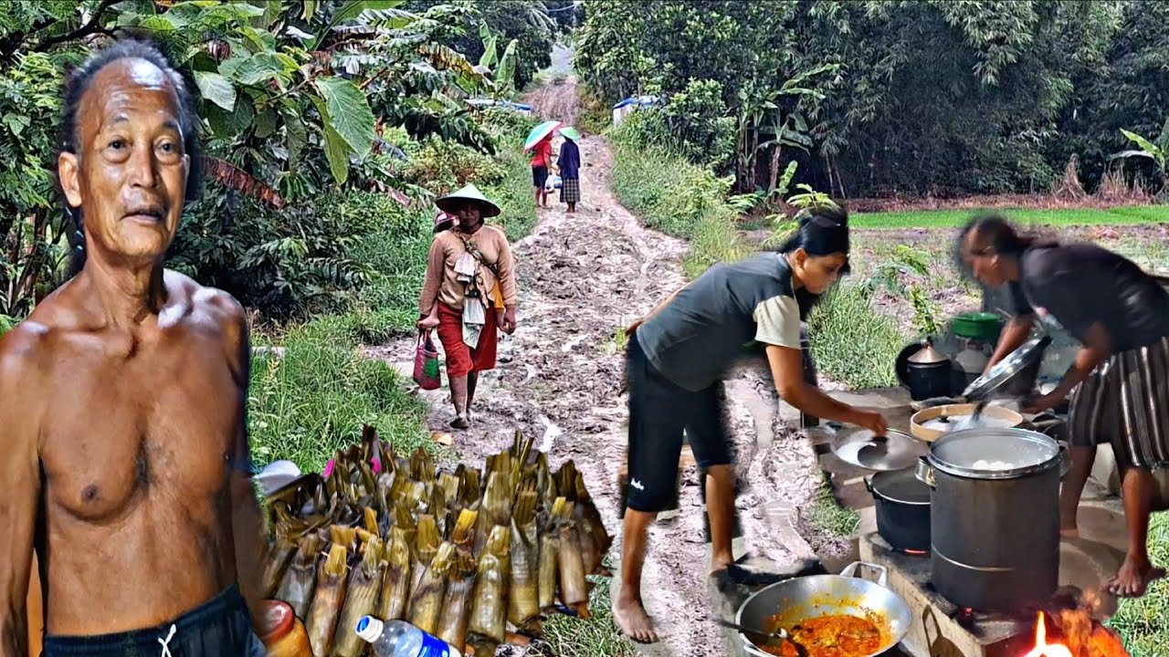 Sampai Jatuh Bangun‼️Begini Kalau Orang Di Desa Punya Hajat,Ibu² Ramai Sekali  Ciri KhaS suku Jawa