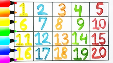 How to Read And Write Numbers | Easy Learning Number 1 to 20 With NB Arts
