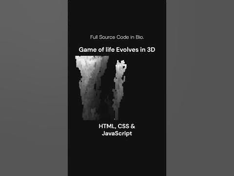 Game of Life Evolves in 3D | #javascript 3D Animation #shorts - YouTube