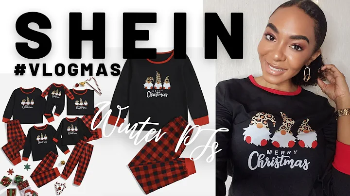 SHEIN WINTER PJs FOR THE FAMILY + TRY ON | affordable clothing  #VLOGMASDAY3