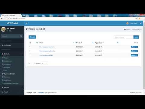 Dynamic Data List  - NewPortaL cms