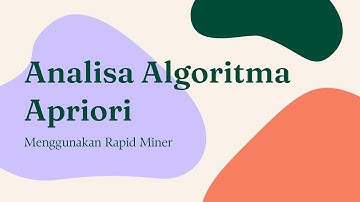 Pengujian  Algoritma Apriori menggunakan Rapidminer