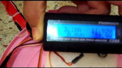 Hacker style 20-22L with 10x4,5 prop wattmeter test