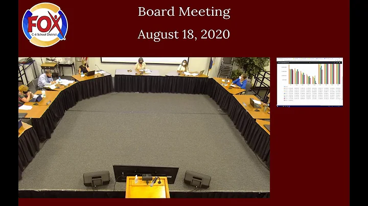 Fox C-6 Board of Education Meeting, August 18, 2020