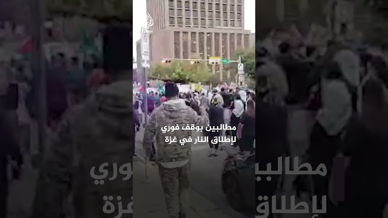 الآلاف يتظاهرون في مدينة أوستن الأمريكية مطالبين بوقف العدوان على غزة