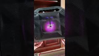 Pakai Speaker Bass Bulat Radio Plastik FM Jernih USB BLUETOOTH Design Kokoh Lampu Disko