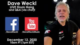Dave Weckl LIVE Drum Hang/Q&A: 12/12/2020 Promo