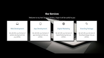 How to create a Responsive Our Services Section Using HTML and  CSS - Bootstrap