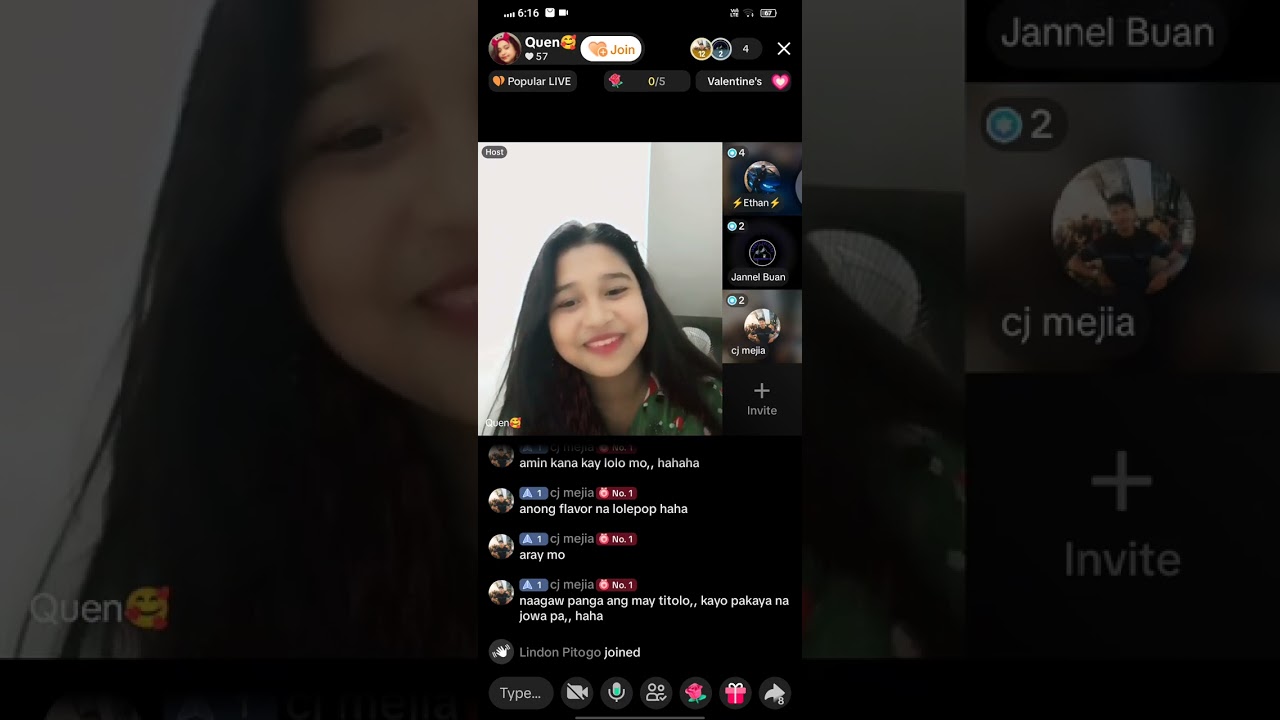 With my friend in live in TikTok 