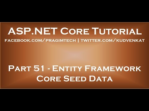 Entity framework core seed data