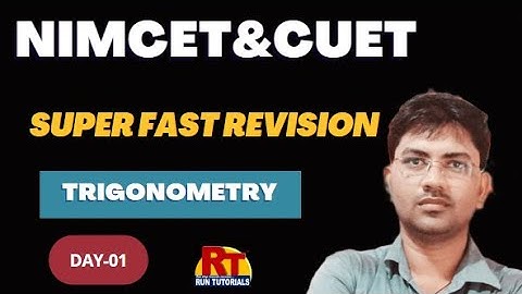 TRIGONOMETRY | Superfast Revision with Short Notes and PYQs | NIMCET & CUET-2023 |DAY-01| RD Sir