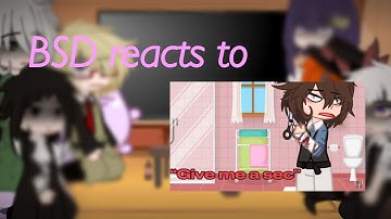 BSD react to Dazai angst | skk /kinda | :)