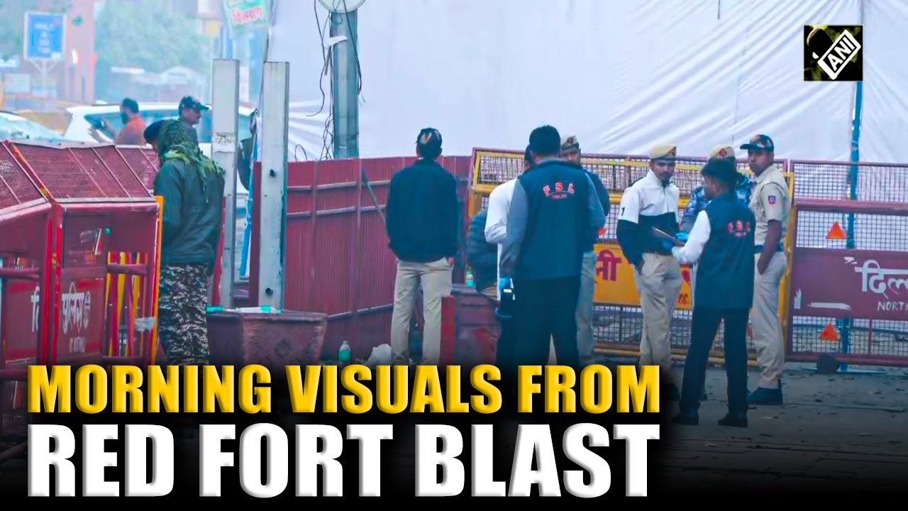 Morning visuals from Red Fort blast Site; 8 dead, Several Injured, Amit Shah to Review