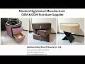 Modern Upholstered Nightstand Manufacturer | Custom Bedside Table Supplier