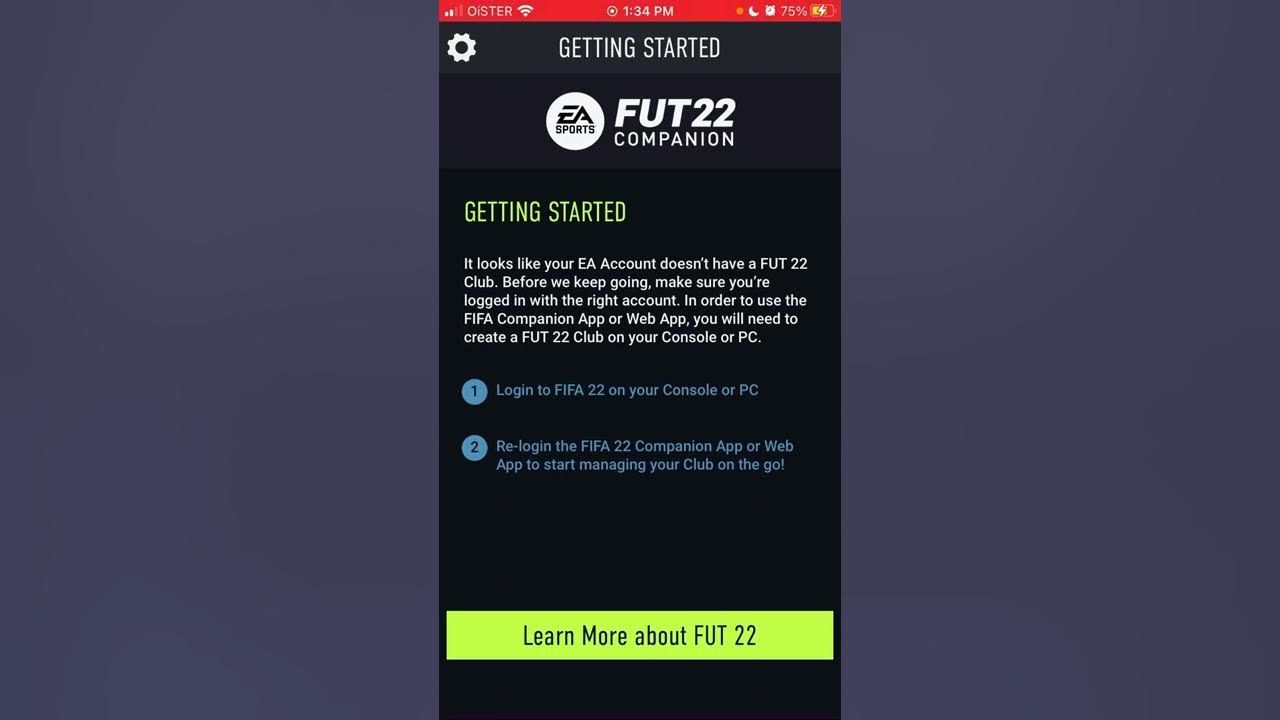 how to login to fifa 23 companion app if it says u dont have a fut 23  club｜TikTok Search