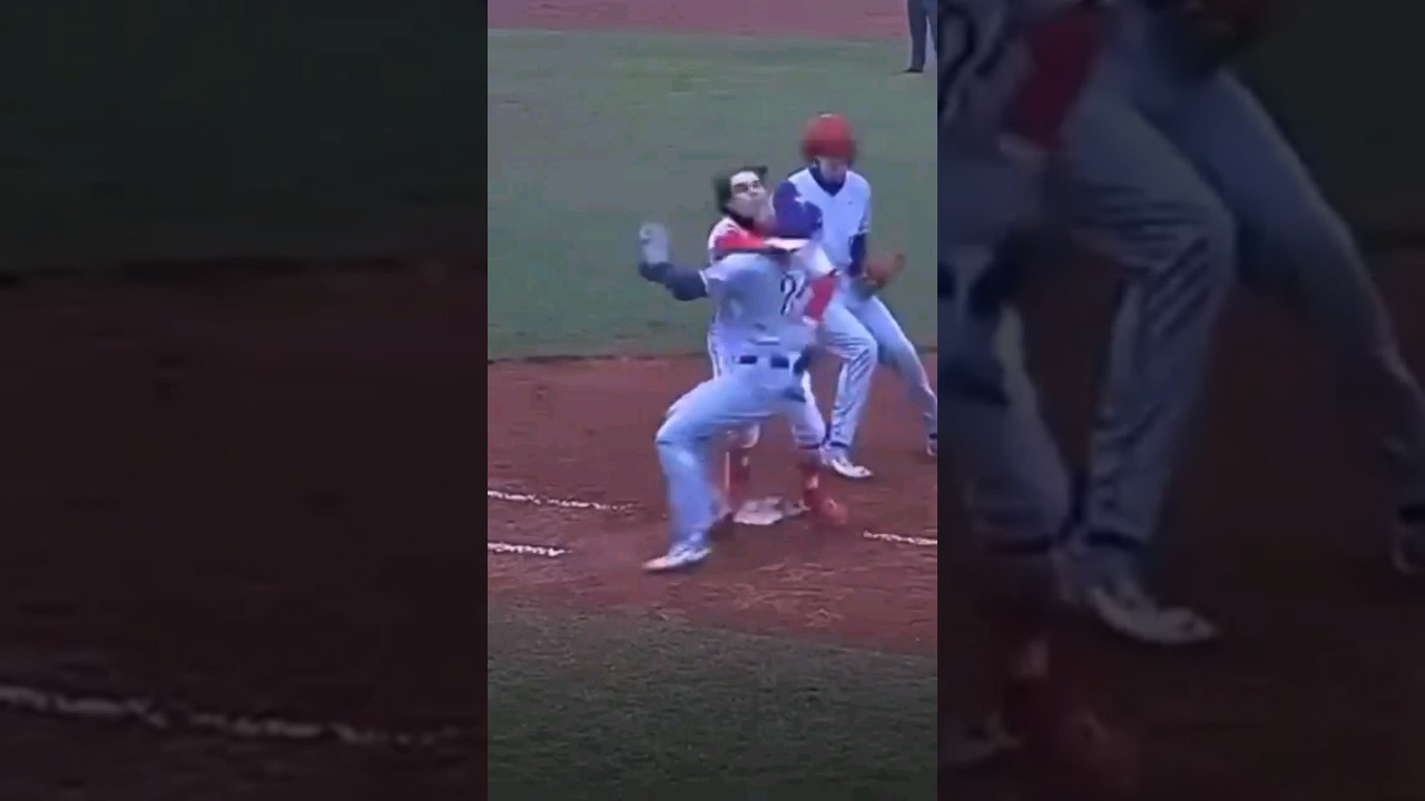 Scary collision At 1st Base 🤕...#shorts