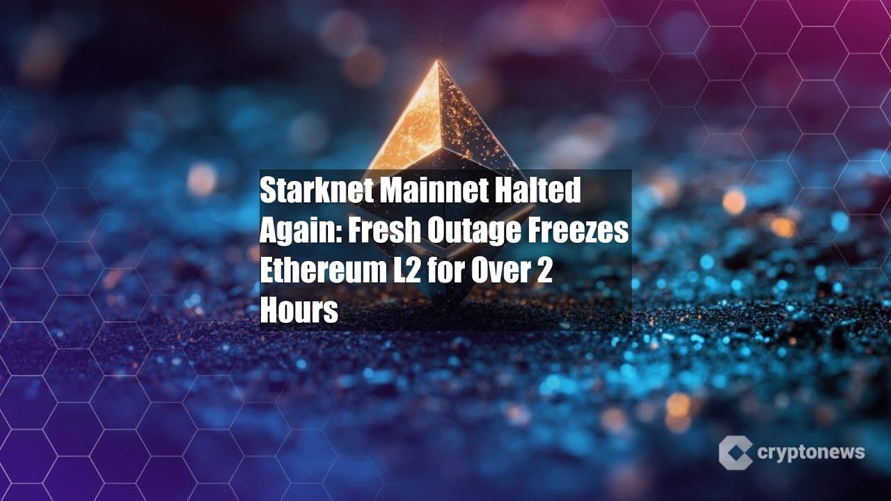 Starknet Mainnet Halted Again: Fresh Outage Freezes Ethereum L2 - YouTube