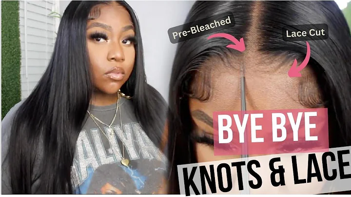 AMAZON OMG  BYE BYE KNOTS! INSTALLED IN SECONDS!! NATURAL PRE-BLEACHED PRE-CUT GLUELESS WIG || UNICE