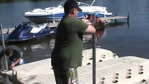 Installing Moring Poles on PMI Jet Ski Docks