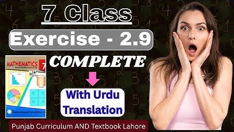 Class 7 Math New Book Chapter 2 Exercise 2.9 ! Class 7 Math New Book Unit 2 Exercise 2.9