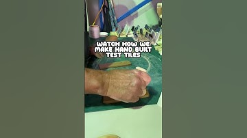 Watch how we make hand built test tiles #pottery #clay #shorts #ceramics