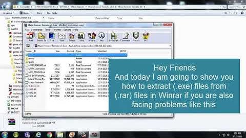 How to extract or open .exe files from winrar