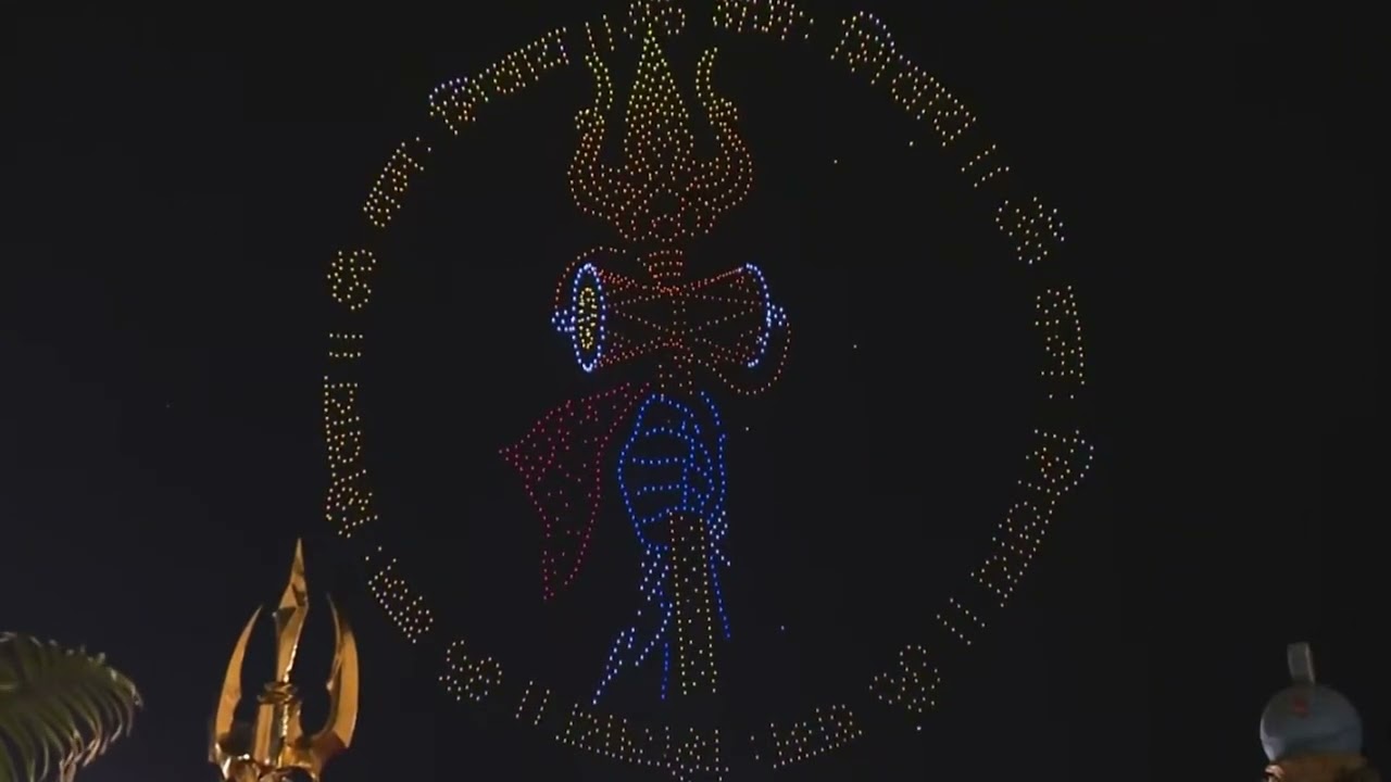 PM Narendra Modi Witnesses Spectacular Drone Show at Somnath Temple