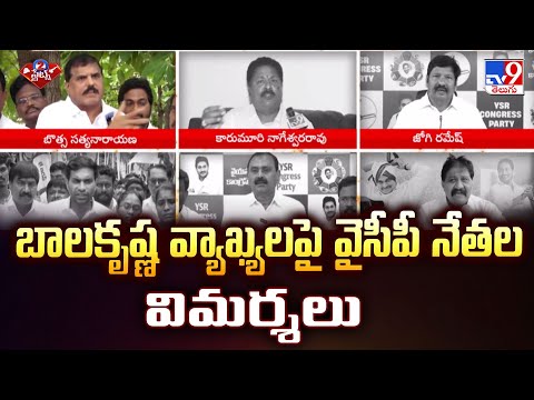 YCP Leaders Comments on Balakrishna : బాలకృష్ణ వ్యాఖ్యలపై వైసీపీ నేతల విమర్శలు - TV9 - TV9