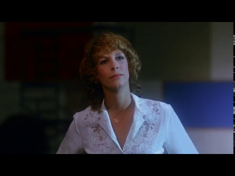 Jamie Lee Curtis dancing to Heavy Cross (Prom Night and The Gossip)